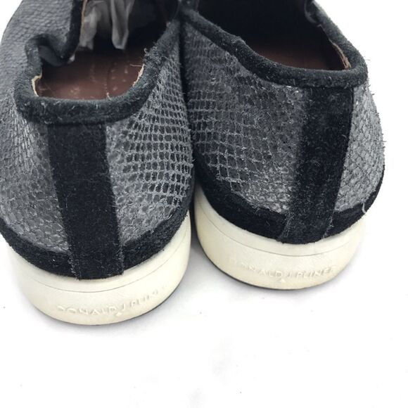 Donald J Pliner Mickey Metallic Sparkle Faux Snakeskin Slip On Sneaker Loafers - Picture 10 of 13